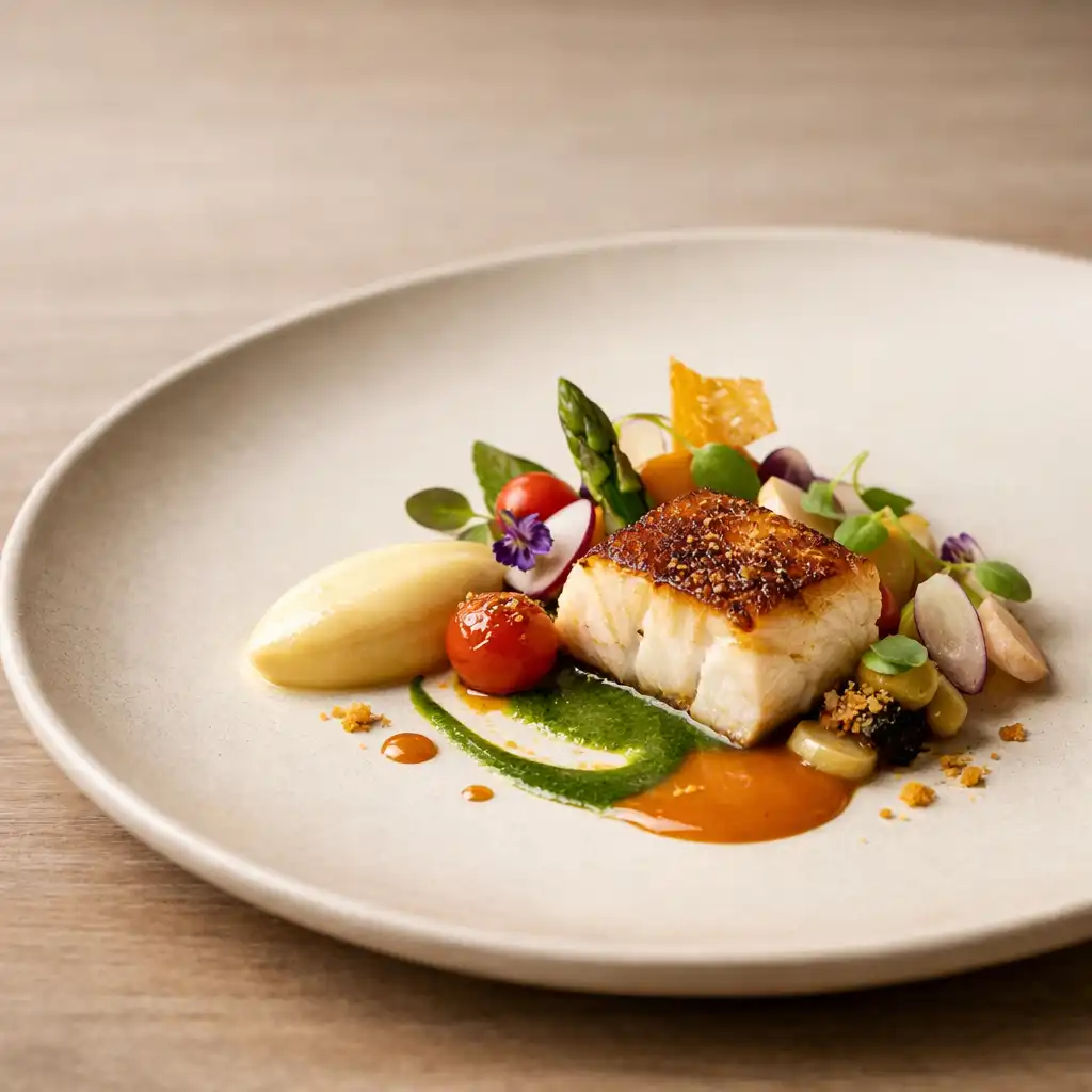 Eleganckie danie fine dining