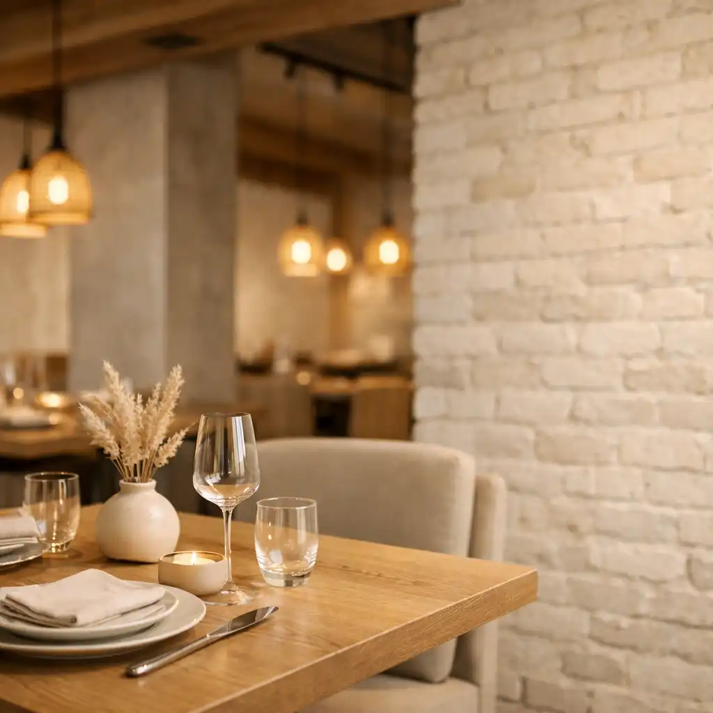 Detal wnętrza restauracji
