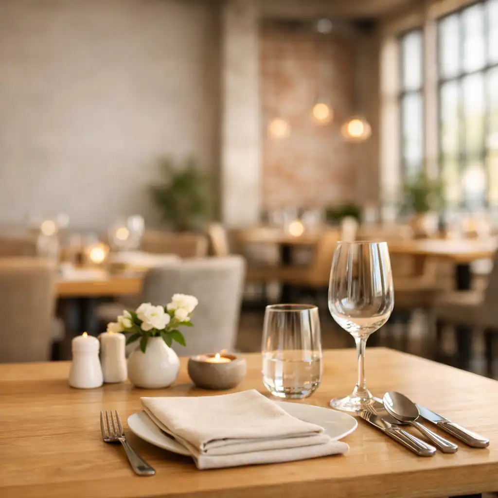Jasne loftowe wnętrze restauracji